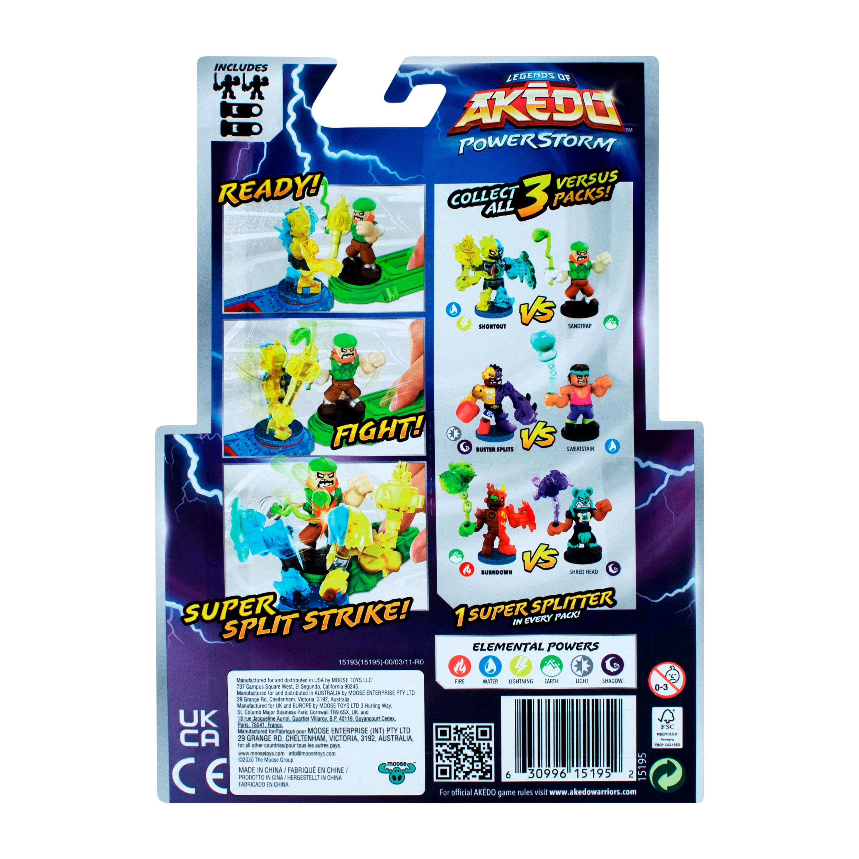 Legends of Akedo Powerstorm Versus Pack - Burn Down vs Shred Head