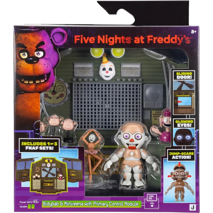 Five Nights at Freddy's - Bidybab & Minireena with Primary Control Module 5" Action Figure Diorama Set