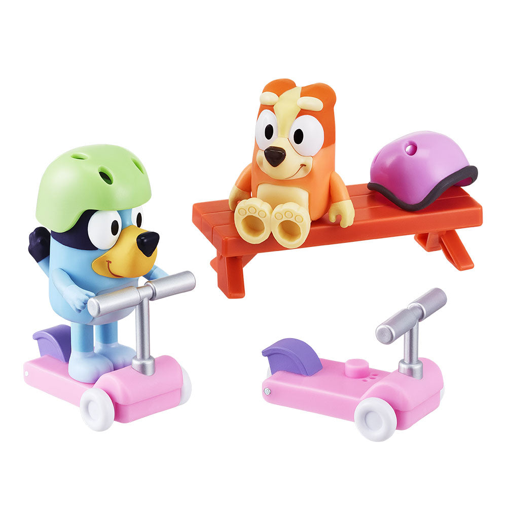 Scooter Time: Bluey & Bingo Figurines