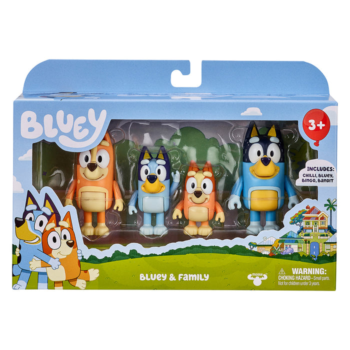 Bluey Heeler Family Figures 4 pack